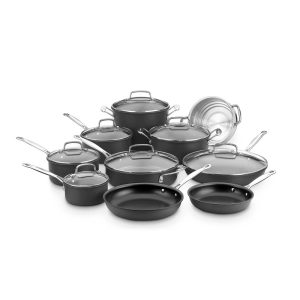 Chef’s Classic Nonstick Hard Anodized 17-piece Cookware Set, Black  |  Cookware Sets Cookware Sets Black