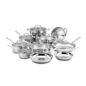 Chef’s Classic Stainless 17-Piece Set  |  Cookware Sets Cookware Sets Cookware Sets