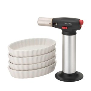 Chef’s Tools Crème Brûlée Torch and 4 Ramekins Set  |  Bakeware Bakeware Bakeware