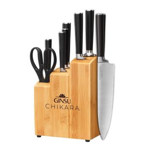 Chikara Series 8 piece Knife Set Bamboo block  |  Cutlery Cutlery Black