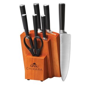 Chikara Stainless Steel 8-piece Cutlery Set with Hardwood Block  |  Cutlery Cutlery Black