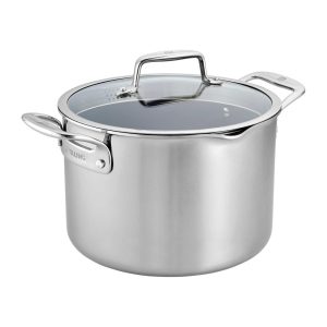 Clad CFX 8-qt Stainless Steel Ceramic Nonstick Stock Pot  |  Pots and Pans Pots & Pans Pots & Pans