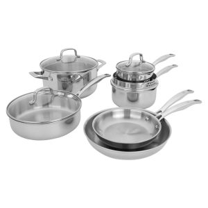 Clad H3 10-pc Stainless Steel Cookware Set  |  Cookware Sets Cookware Sets Cookware Sets