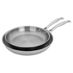 Clad H3 2-pc Stainless Steel 10-in & 12-in Fry Pan Set  |  Cookware Sets Cookware Sets Cookware Sets