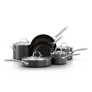 Classic Hard-Anodized Nonstick Cookware, 10-Piece Pots and Pans Set  |  Cookware Sets Cookware Sets Black