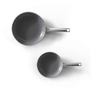 Classic Oil Infused Ceramic 2-Piece Fry Pan Set  |  Cookware Sets Cookware Sets Cookware Sets