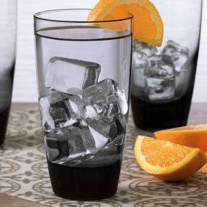 Classic Smoke Tumbler Glasses, 18-ounce, Set of 12  |  Drinking Glasses Dinnerware Drinking Glasses