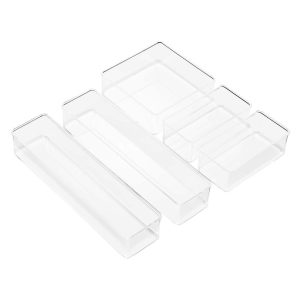 Clear Drawer Organizer Set for Kitchen Storage  |  Food Storage Containers Food Storage Containers Clear