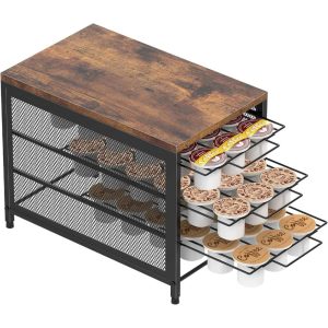 Coffee Pod Drawer for K Cup Storage Drawer Holder  |  Pantry Organizer Kitchen Storage Black