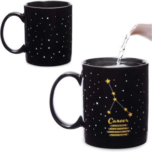 Color Changing Mug, Cancer Zodiac Astrology Sign Cup (11 oz)  |  Mugs Dinnerware Black