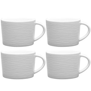 Colorscapes Swirl Set Of 4 Tea Cups, 6 Oz.  |  Cups Cups Black, Grey, Navy, White