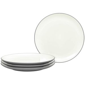 Colorwave Set Of 4 Mini Plates, 6-1/4″  |  Plates Dinnerware Beige, Black, Blue, Brown, Green, Grey, Red, Tan, Turquoise, White, Yellow