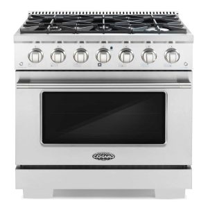 Commercial-Style 36 In. 4.5 Cu. Ft. Gas Range with 6 Italian Burners and Heavy Duty Cast Iron Grates In Stainless Steel  |  Major Appliances Kitchen Appliances Major Appliances