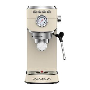 Compact 20 Bar Espresso Machine with 34oz Removable Water Tank Beige  |  Espresso Machines Coffee & Tea Espresso Machines