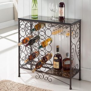 Console Table With Wine Rack  |  Wine Racks Kitchen Storage Wine Racks