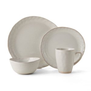 Cora White 16PC Dinnerware Set, Service for 4  |  Dinnerware Sets Dinnerware Dinnerware Sets