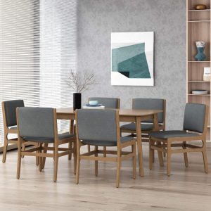 Coston Upholstered Dining Chairs by   |  Kitchen and Dining Chairs Kitchen & Dining Chairs Beige, Grey