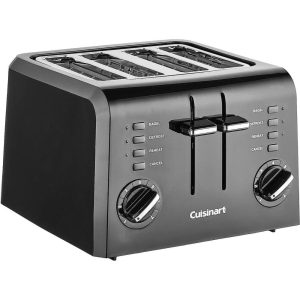 CPT-142BK 4-Slice Compact Plastic Toaster, Black  |  Toaster Ovens Kitchen Appliances Black