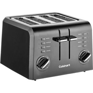 CPT-142BK 4-Slice Compact Plastic Toaster, Black  |  Toasters Kitchen Appliances Black