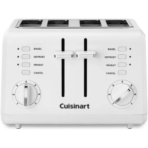 CPT-142P1 4-Slice Compact Plastic Toaster, White  |  Toasters Kitchen Appliances Toasters