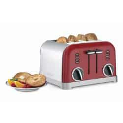 CPT-180MR Metallic Red Classic Metal 4-Slice Toaster  |  Toasters Kitchen Appliances Red