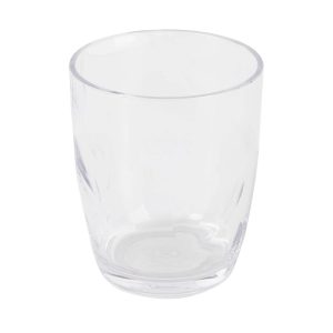 Cravings By Chrissy Teigen 15oz Clear Plastic Debossed Double Old Fashion Cup  |  Cups Cups Clear