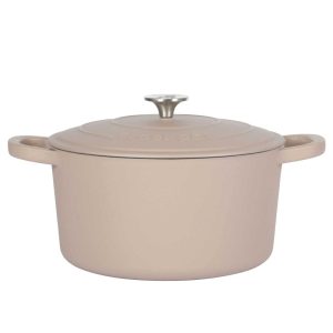 Crock Pot Artisan 5-Quart Round Dutch Oven – Matte Dusty Pink  |  Pots and Pans Pots & Pans Green, Navy, Pink, White