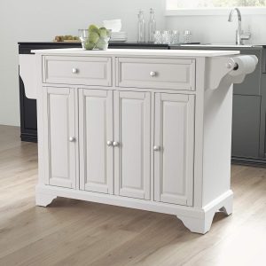 Crosley Lafayette Granite Top Full Size Kitchen Island/Cart – 51.5″W x 18″D x 36″H  |  Kitchen Carts Kitchen Carts Kitchen Carts