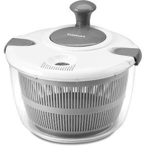 CTG-00-SASG 5 Quart Salad Spinner, White/Gray (Gray)  |  Kitchen Tools Kitchen Tools Kitchen Tools