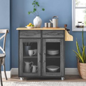 Cuisine Kitchen Cart  |  Kitchen Carts Kitchen Carts Brown, Grey, White