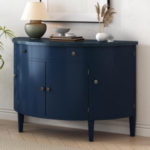 Curved Design Storage Cabinet for Corridors,Entrances and Study  |  Buffets and Sideboards Buffets & Sideboards Black, Blue, White