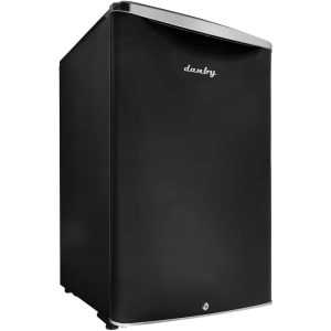 DAR044A6MDB Midnight Black 4.4-cubic feet Contemporary Classic Compact Refrigerator  |  Major Appliances Kitchen Appliances Black