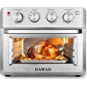 DAWAD Toaster Oven Air Fryer Combo Countertop Convection Oven  |  Toaster Ovens Kitchen Appliances Silver