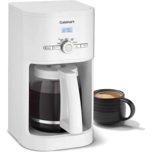 DCC-1120 12-Cup Classic Programmable Coffeemaker, White, 12-Cup, Programmable & GTF Gold Tone Coffee Filter, 10-12 Cup  |  Coffee Makers Coffee & Tea Coffee Makers