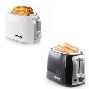 Deluxe Cool Touch Wide-Slot 2-Slice Toaster with Stainless Accents  |  Toasters Kitchen Appliances Black, White