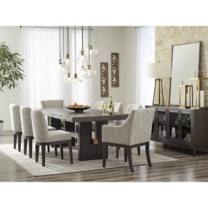 Design by Ashley Burkhaus Dark Brown 10-Piece Dining Package  |  Kitchen and Dining Sets Kitchen & Dining Sets Beige, Brown