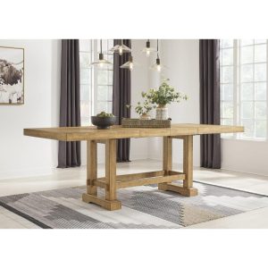 Design by Ashley Havonplane Brown Counter Height Dining Extension Table – 41.75″ W x 108″ D x 36.25″ H  |  Kitchen and Dining Tables Kitchen & Dining Tables Brown