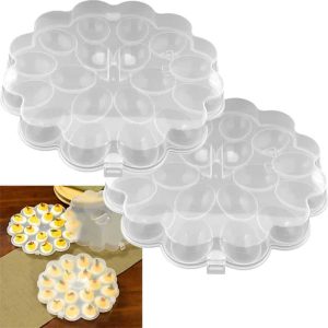 Deviled Egg Trays with Snap-on Lids (Set of 2)  |  Food Storage Containers Food Storage Containers Clear