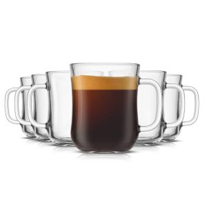 Diner Glass Coffee Mug with Handle – 16 oz  |  Mugs Dinnerware Clear