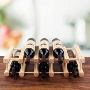 DIY Wood Wine Rack Stackable Bottle Holder for 20 Bottles – 20-Bottle  |  Wine Racks Kitchen Storage Wine Racks