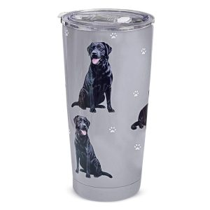 Dog Breed-specific Double-wall Insulated Tumbler – 20 oz. – 3 1/2″Dia. x 7″H  |  Drinking Glasses Dinnerware Black, Green, Grey, Ivory, Red, Tan, Yellow