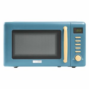 Dorchester Countertop Compact Microwave Oven 700 Watt with Button Settings, Timer and Glass Turntable  |  Major Appliances Kitchen Appliances Grey