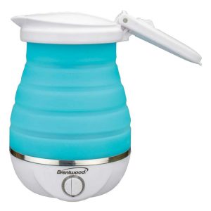 Dual Voltage 3.3 Cup Collapsible Travel Kettle in Blue  |  Tea Kettle Coffee & Tea Blue