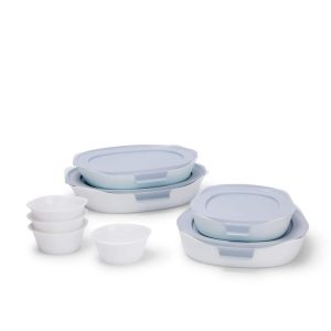 DuraLite™ Glass Bakeware, 12-Piece Set, Baking Dishes, Casserole Dishes, and Ramekins, Assorted Sizes (with Lids)  |  Bakeware Bakeware Bakeware