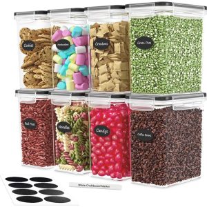 DWËLLZA KITCHEN 1.4L Airtight Food Storage Container Set of 8  |  Food Storage Containers Food Storage Containers Clear