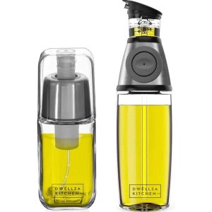 DWËLLZA KITCHEN Olive Oil Dispenser & Sprayer Mister  |  Kitchen Tools Kitchen Tools Clear