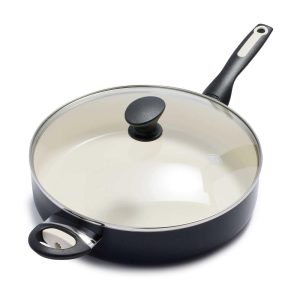 ™ 5-Quart Ceramic Nonstick Covered Sautepan  |  Pots and Pans Pots & Pans Black, Turquoise