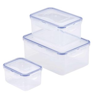 Easy Essentials Rectangular Food Storage Container Set, 6pc  |  Food Storage Containers Food Storage Containers Clear