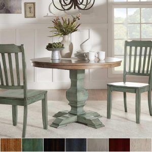 Eleanor Two-tone Round Top Dining Table by  Classic  |  Kitchen and Dining Tables Kitchen Furniture Kitchen & Dining Tables