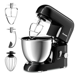 Electric Food Stand Mixer 6 Speed 4.3Qt 550W Tilt-Head – See details  |  Mixers Kitchen Appliances Black